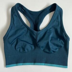 ZELLA blue pulse seamless sports bra small